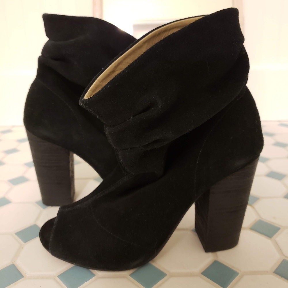 Nine West | Black Kacey Peep Toe Booties